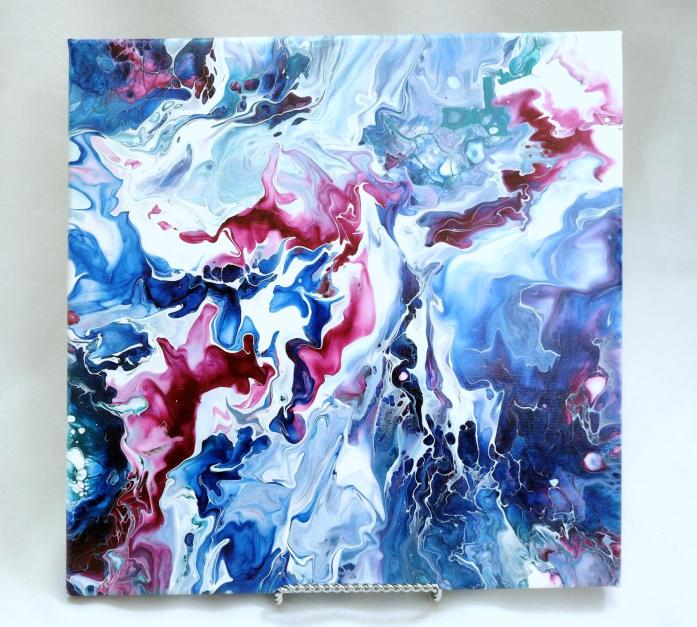 The Power You Hold - original outlets acrylic pour painting