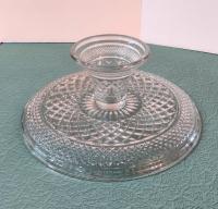 Vintage 12 Inch Anchor Hocking Wexford Pedestal Cake Stand with Lip, Pastry Dessert Display Plate