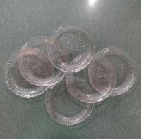 Vintage Arcoroc Canterbury Crocus 7.5 Inch Clear Glass Salad Dessert Plates, Set of 6