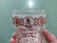 Vintage Indian Head Penny Low Ball Rocks Glasses, Set of Two, Vintage Whiskey Glasses