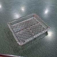 Vintage Indiana Glass 3 Part Divided Tray, Relish Dish, Diamond Pattern Depression Glass