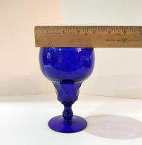 Vintage Fenton Georgian Cobalt Blue Water Wine Goblets, Set of Four