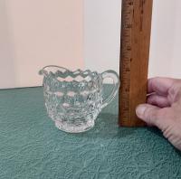 Vintage Fostoria American Clear Glass Creamer, Vaseline UV Reactive EAPG Glass