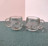 Vintage Nestle Nescafe Globe Mugs, Set of Two, 1970's Nestle Promotional Advertising Memorabilia