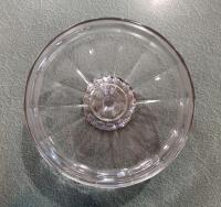 Vintage Pressed Glass 11 Inch Pedestal Cake Stand, Pastry Stand, Cupcake Plate