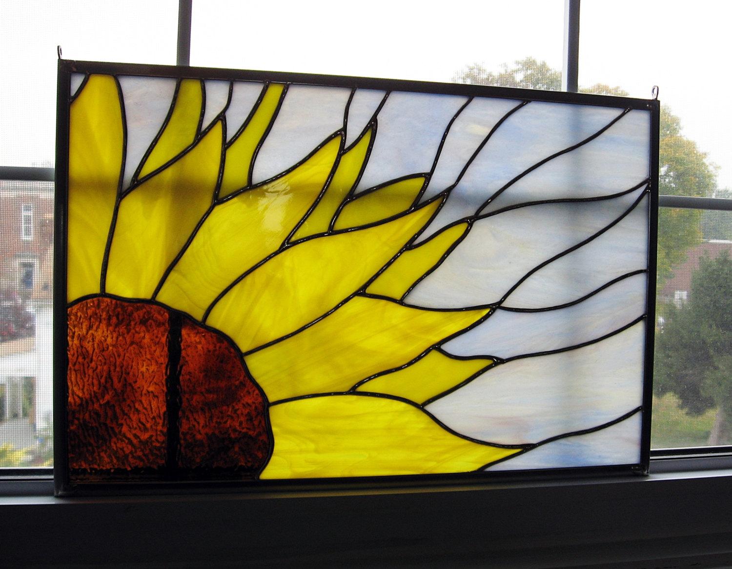 Sunflower deals stained glass