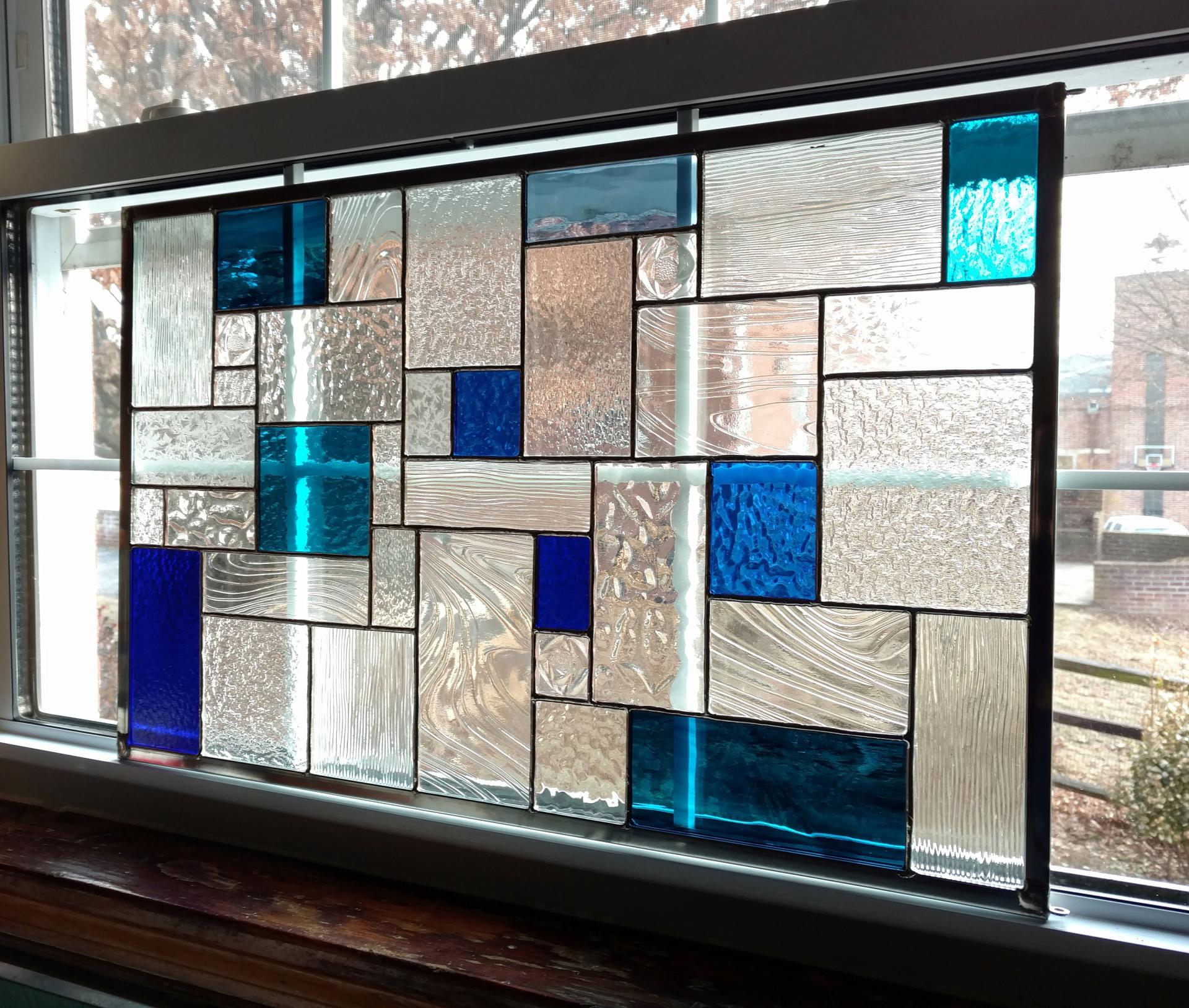 Colored glass clearance panels