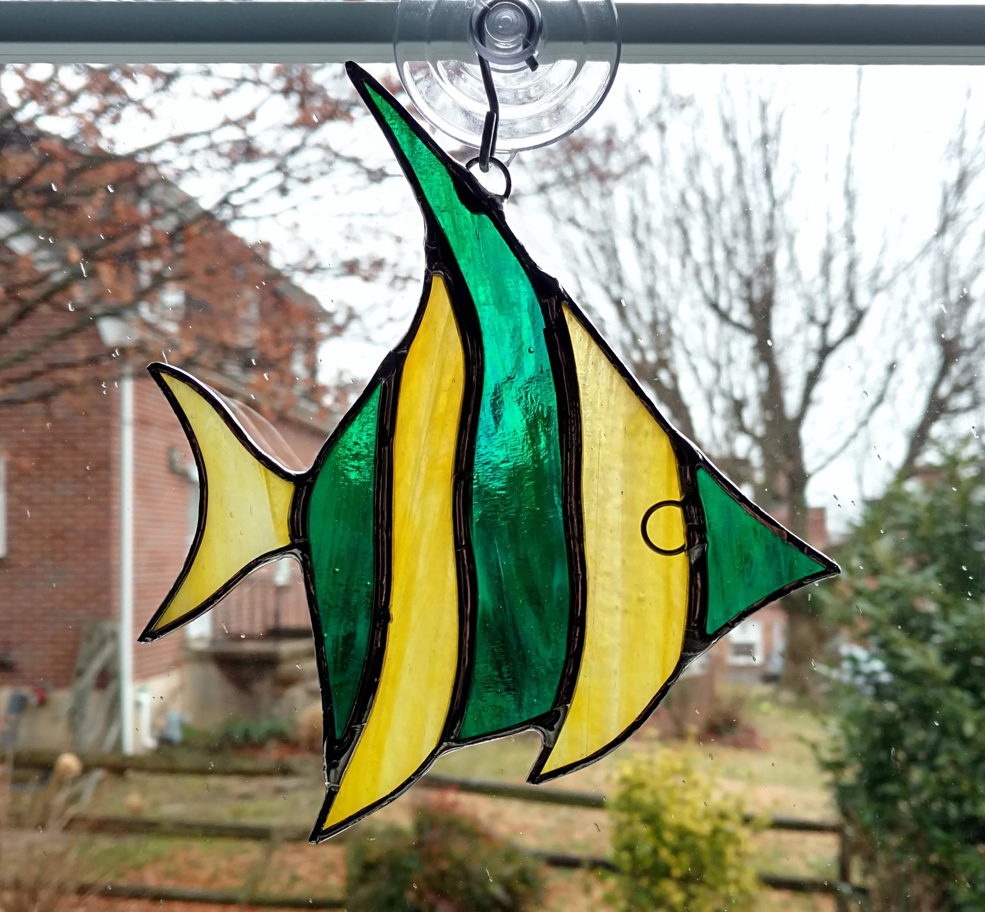 Bevel Goldfish Stained sold Glass Suncatcher