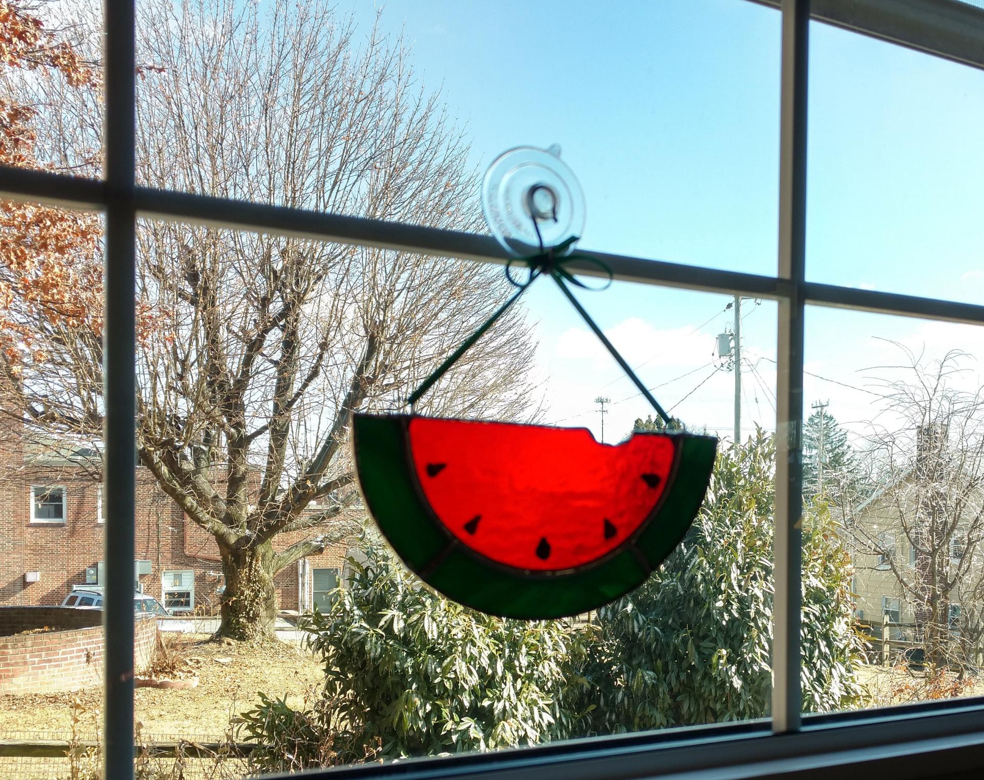 Newest Stained Glass Watermelon Suncatcher