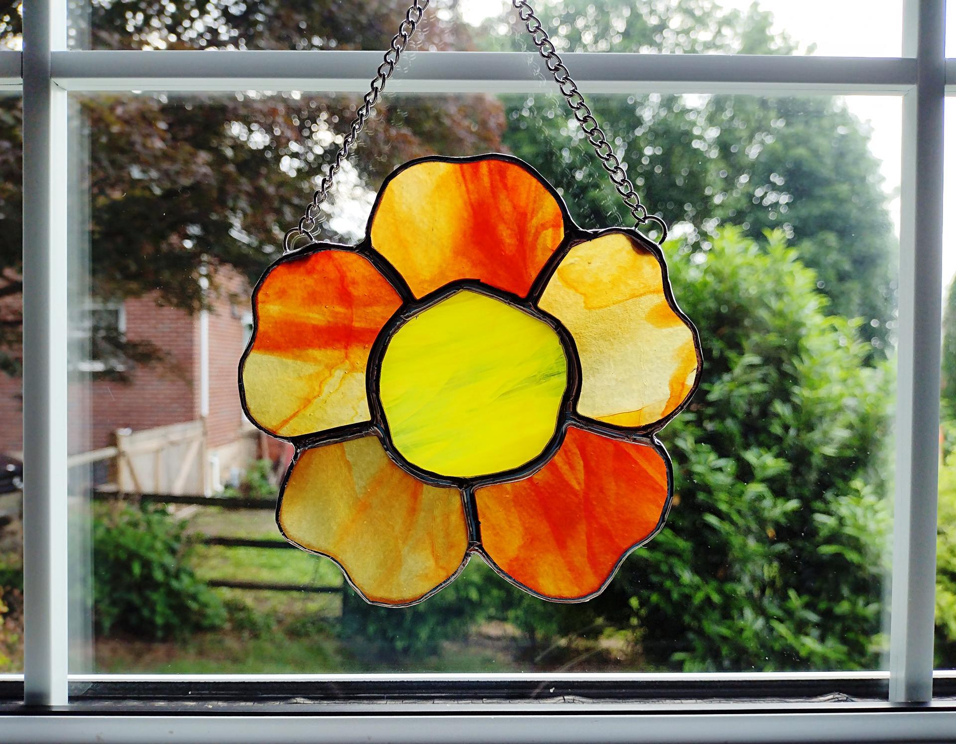 Stained shop glass flower