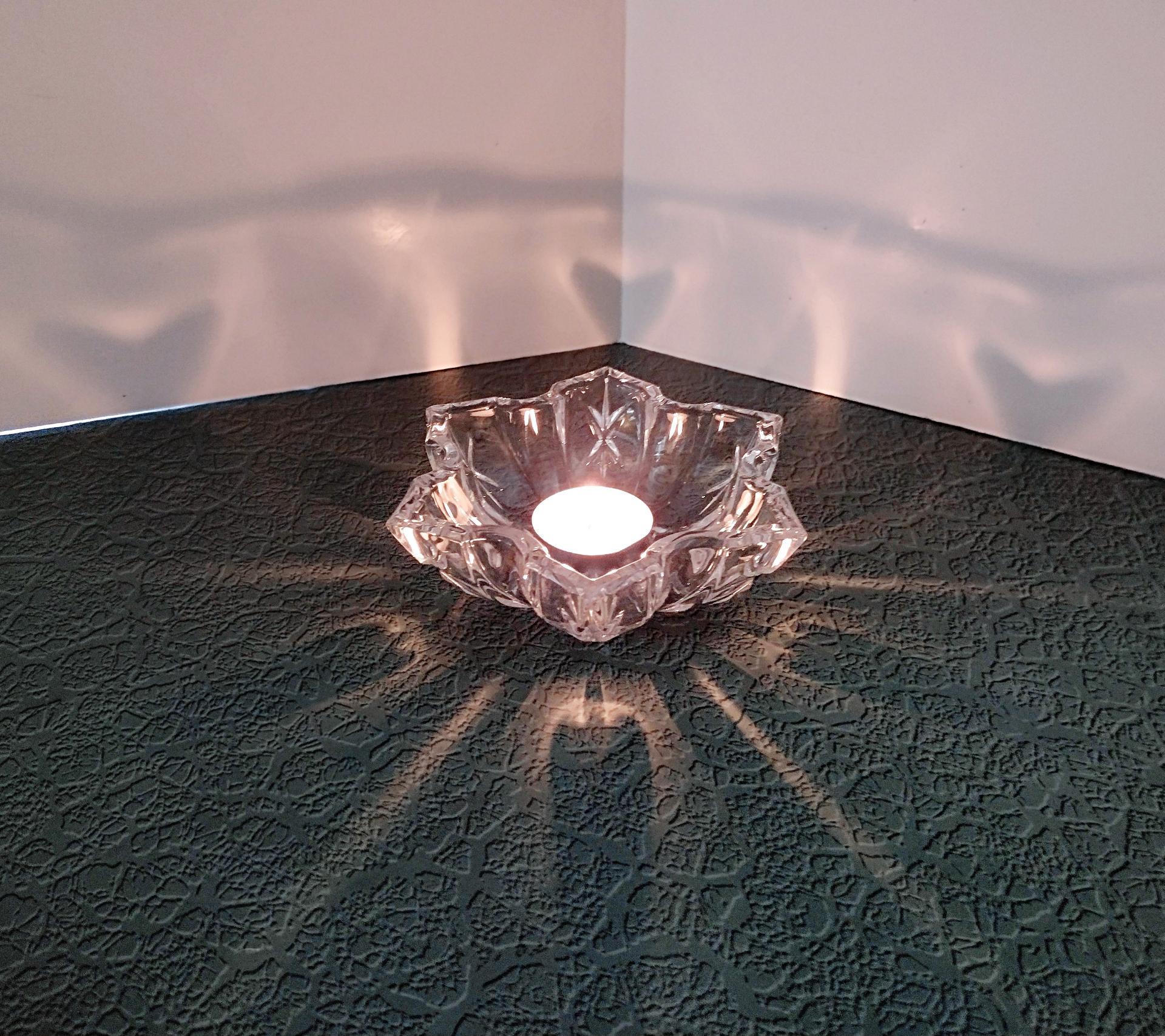 Vintage Waterford Crystal Marquis Snowflake Bowl, Candy Dish, Candle Holder, Trinket Dish