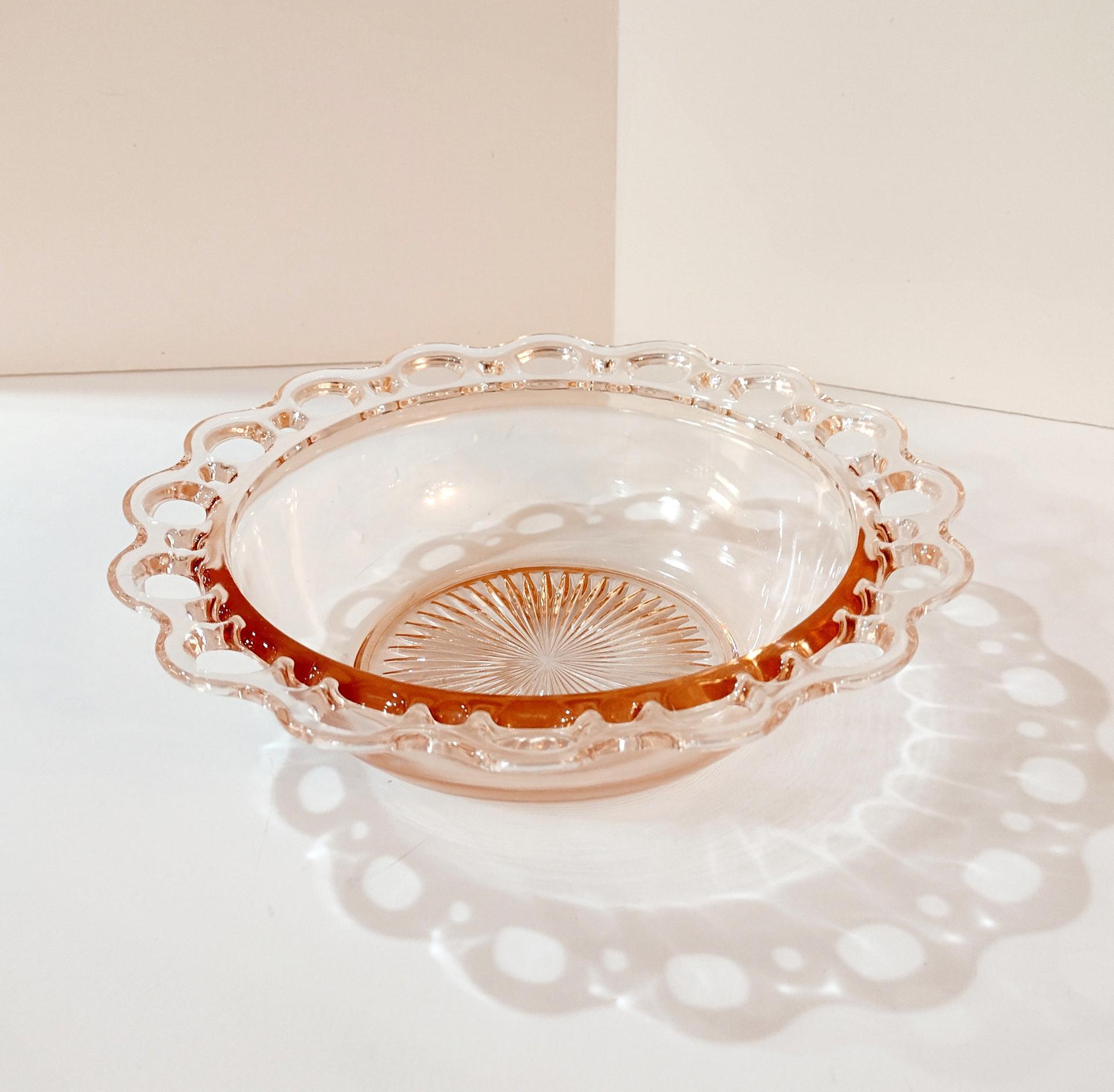 Anchor store Hocking Pink Lace Depression Glass Set