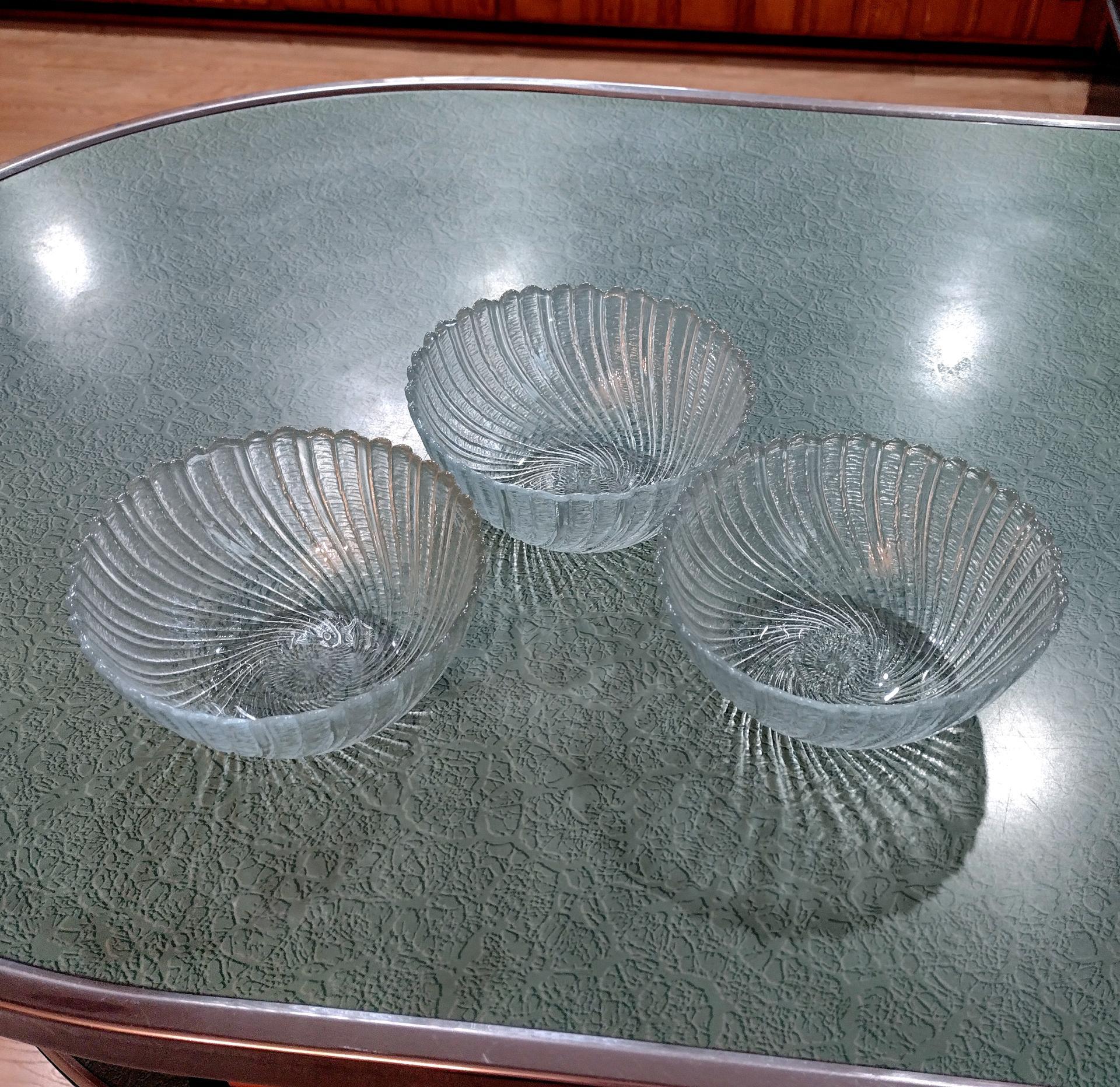 Vintage Arcoroc Seabreeze Salad Cereal Dessert Bowls, Set of 3