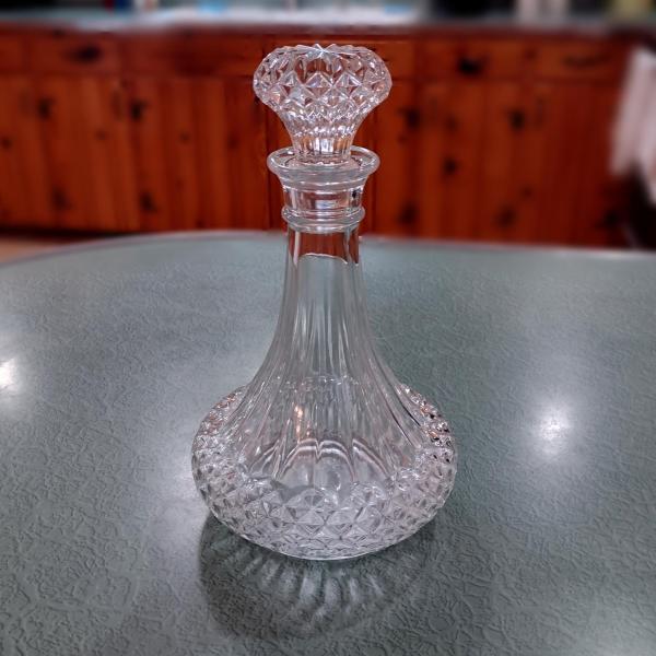 Vintage Cristal D'Arques Durand Longchamp Clear Decanter with Stopper, Wine Decanter, Whiskey Decanter